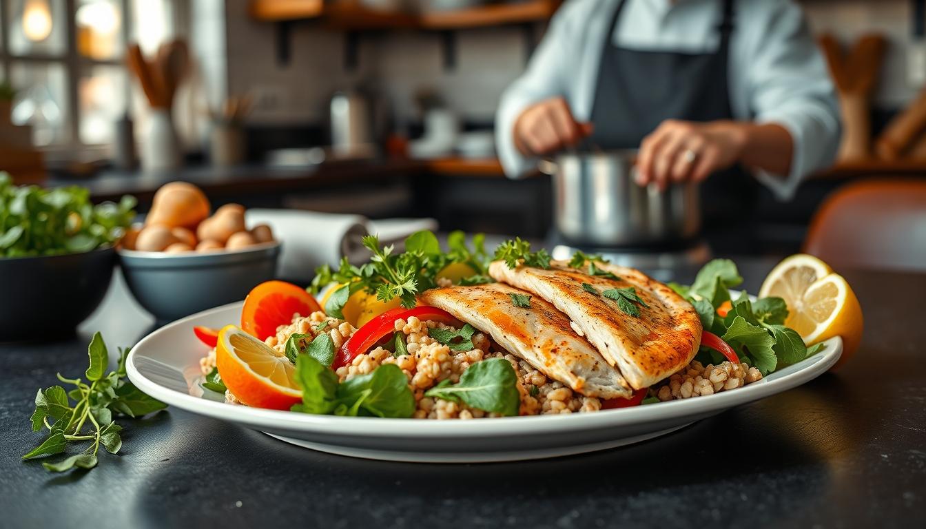 Fresh seasonal cooking dish